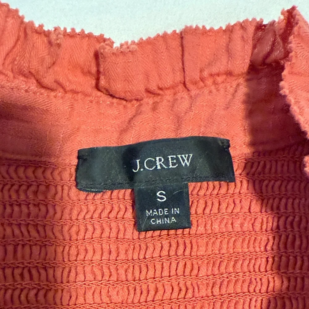JCrew Ruffled Button-Down Top - Rust - Picture 2 of 7